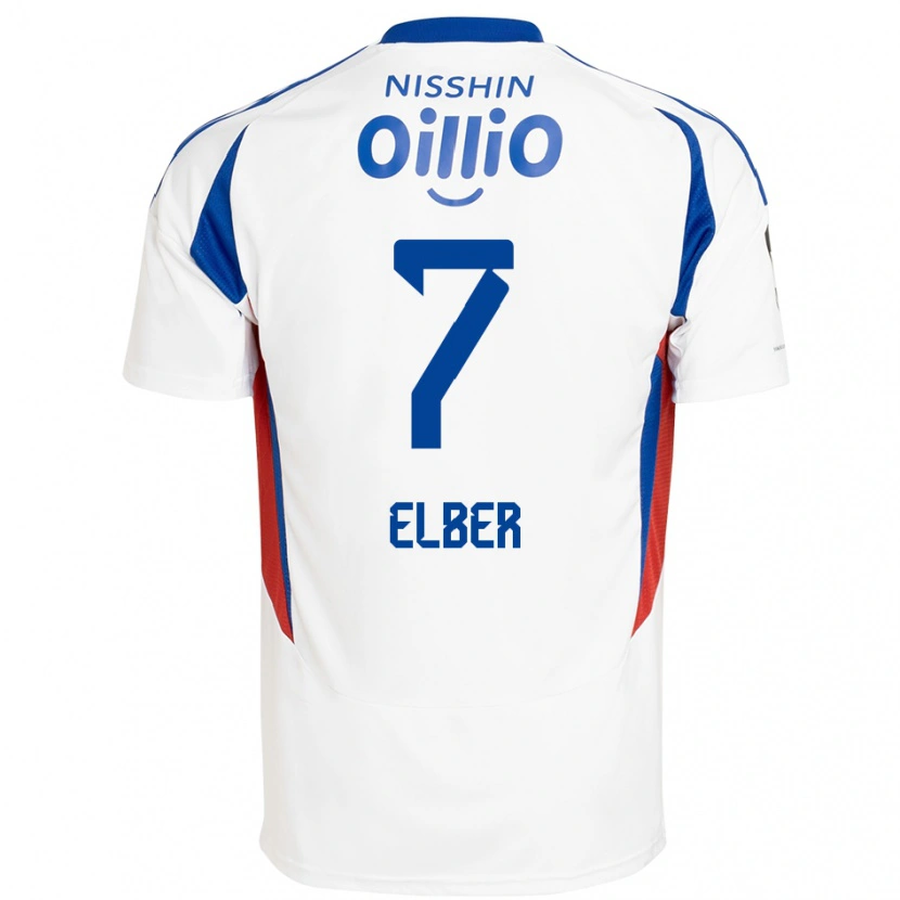 Danxen Barn Élber #7 Vit Kungsblå Bortatröja Matchtröjor 2025/26 Tröjor T-Tröja
