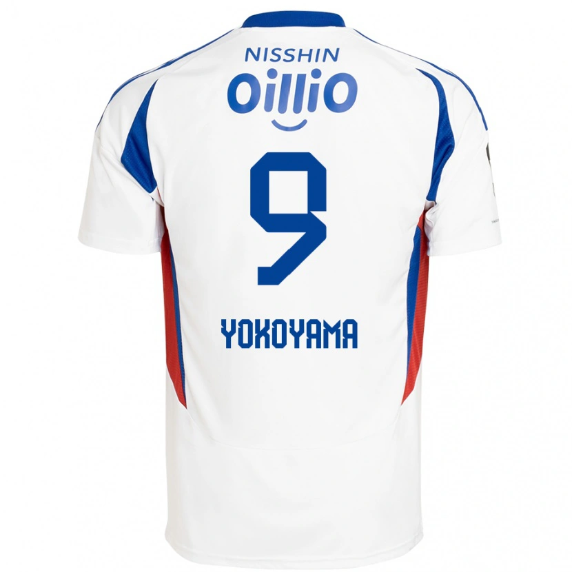 Danxen Barn Shunsuke Yokoyama #9 Vit Kungsblå Bortatröja Matchtröjor 2025/26 Tröjor T-Tröja