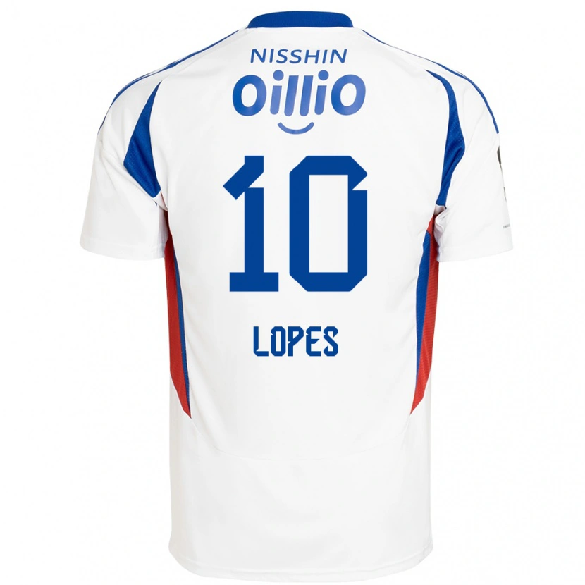 Danxen Barn Anderson Lopes #10 Vit Kungsblå Bortatröja Matchtröjor 2025/26 Tröjor T-Tröja