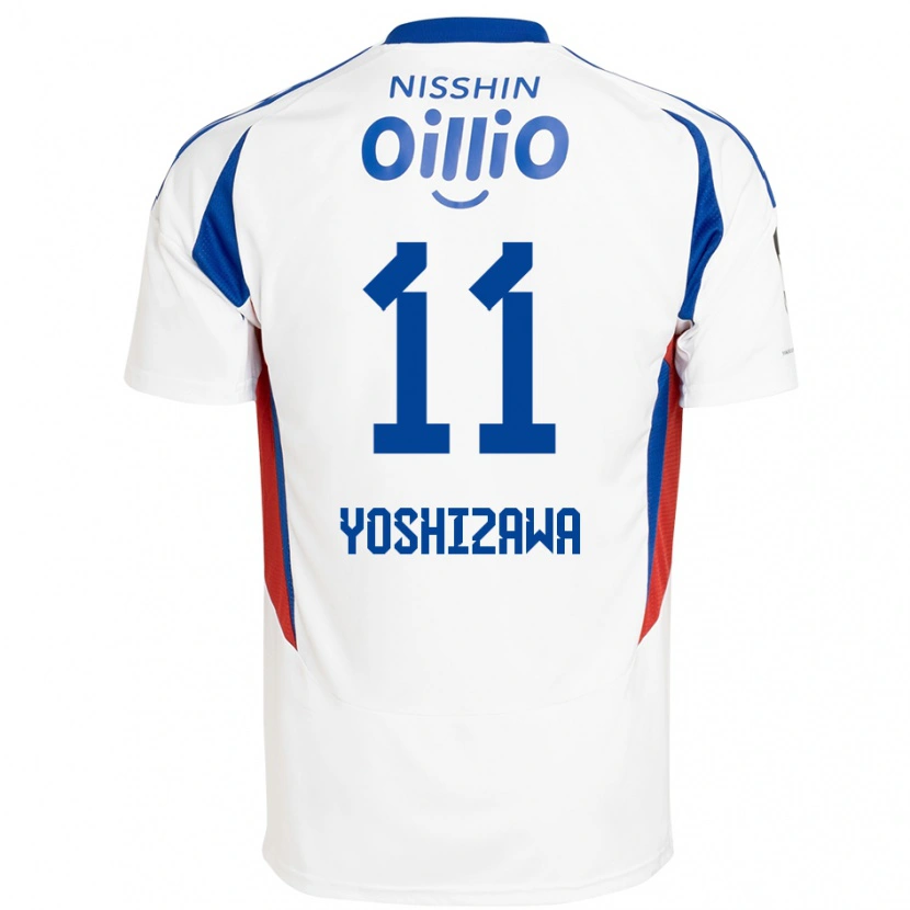 Danxen Barn Mirai Yoshizawa #11 Vit Kungsblå Bortatröja Matchtröjor 2025/26 Tröjor T-Tröja
