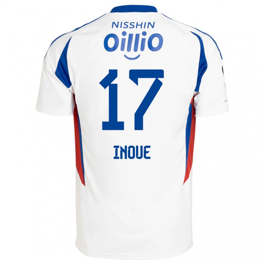 Danxen Barn Kenta Inoue #17 Vit Kungsblå Bortatröja Matchtröjor 2025/26 Tröjor T-Tröja
