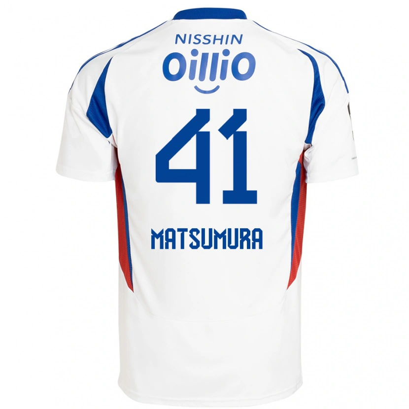 Danxen Barn Kosuke Matsumura #41 Vit Kungsblå Bortatröja Matchtröjor 2025/26 Tröjor T-Tröja