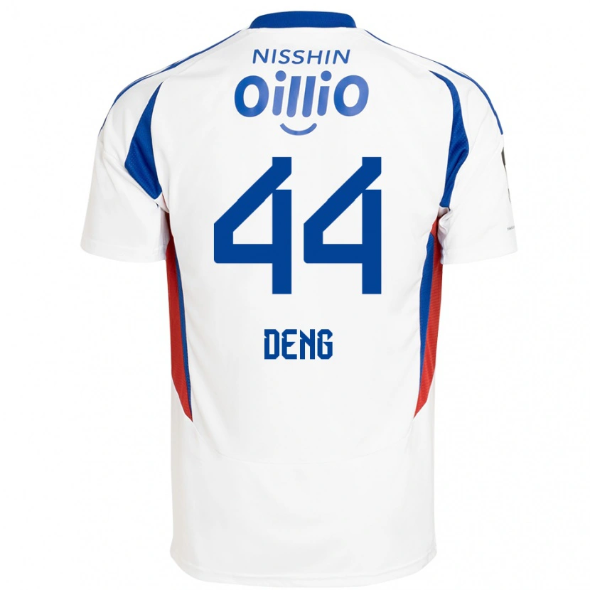 Danxen Barn Thomas Deng #44 Vit Kungsblå Bortatröja Matchtröjor 2025/26 Tröjor T-Tröja