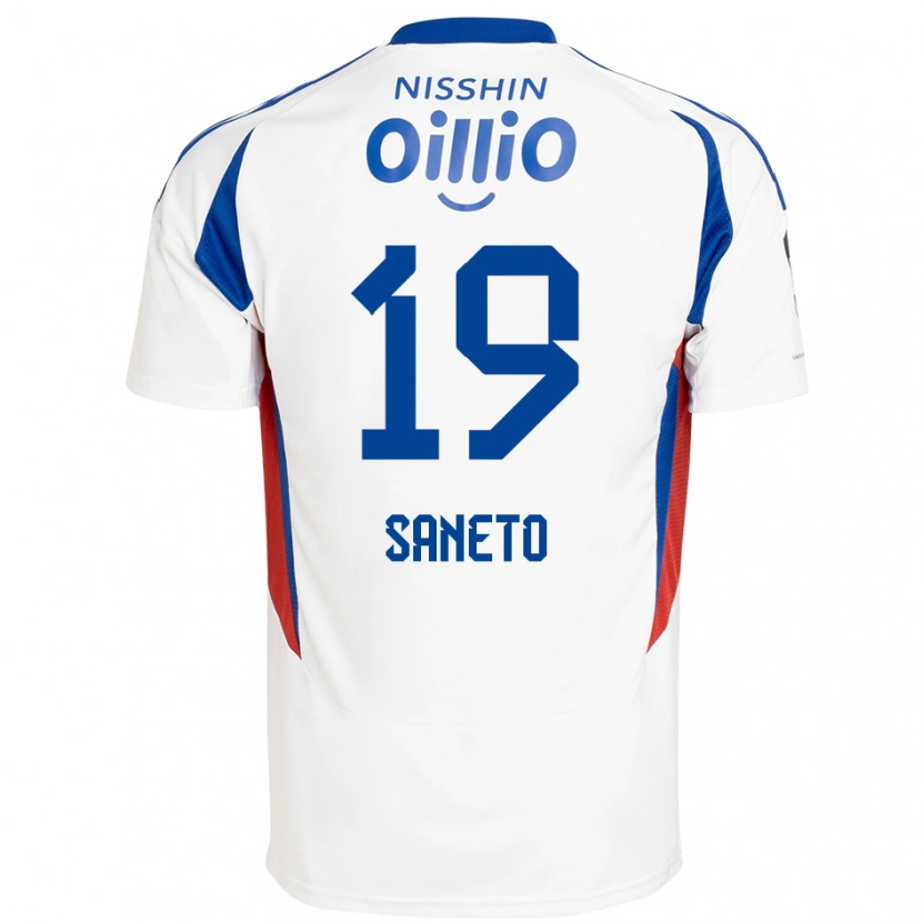 Danxen Barn Yuki Saneto #19 Vit Kungsblå Bortatröja Matchtröjor 2025/26 Tröjor T-Tröja