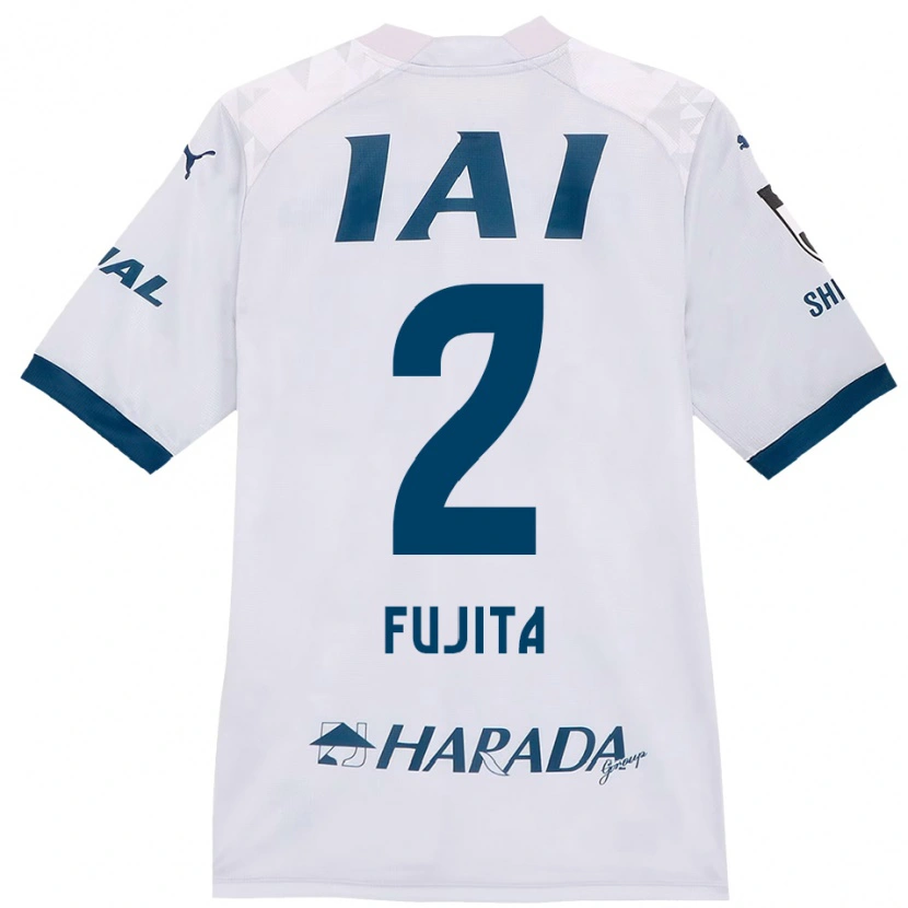 Danxen Barn Shunsuke Fujita #2 Vit Kungsblå Bortatröja Matchtröjor 2025/26 Tröjor T-Tröja