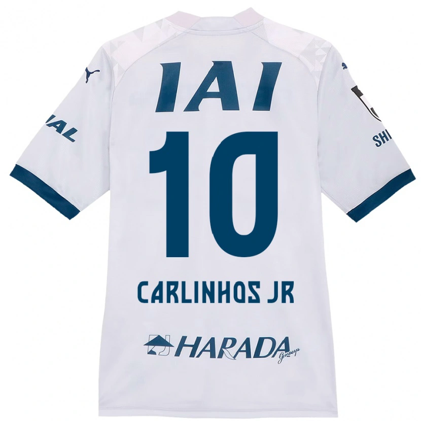 Danxen Barn Carlinhos Junior #10 Vit Kungsblå Bortatröja Matchtröjor 2025/26 Tröjor T-Tröja