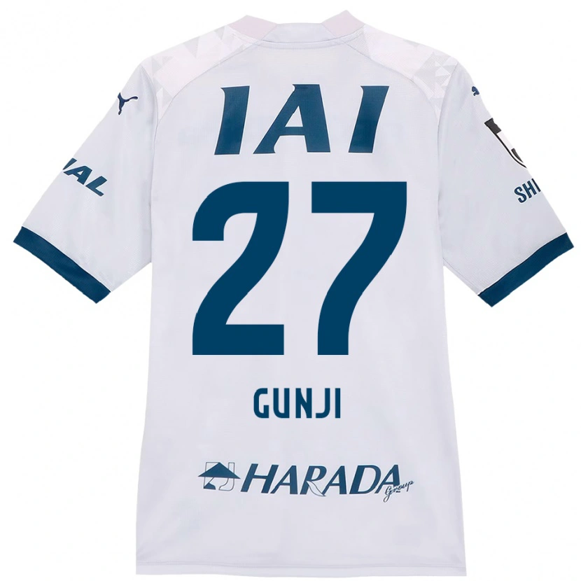 Danxen Barn Riku Gunji #27 Vit Kungsblå Bortatröja Matchtröjor 2025/26 Tröjor T-Tröja