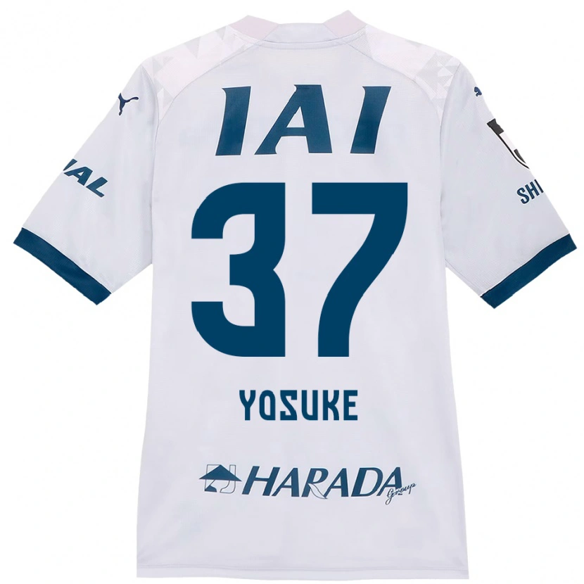 Danxen Barn Yosuke Morishige #37 Vit Kungsblå Bortatröja Matchtröjor 2025/26 Tröjor T-Tröja