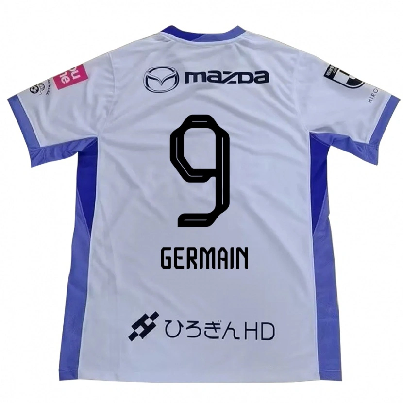 Danxen Barn Ryo Germain #9 Vit Orange Bortatröja Matchtröjor 2025/26 Tröjor T-Tröja
