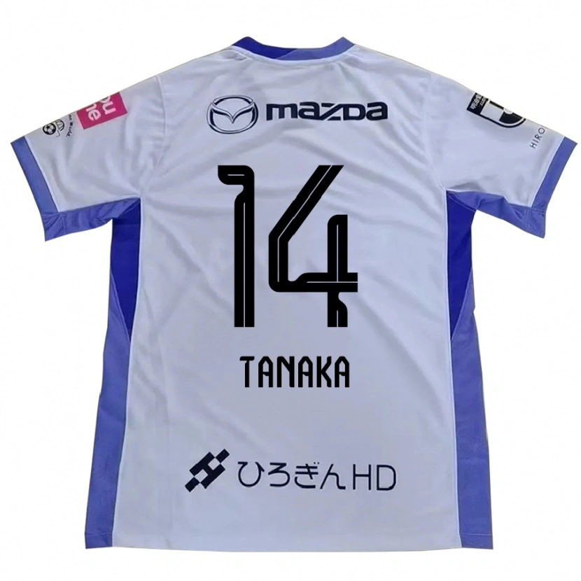 Danxen Barn Satoshi Tanaka #14 Vit Orange Bortatröja Matchtröjor 2025/26 Tröjor T-Tröja