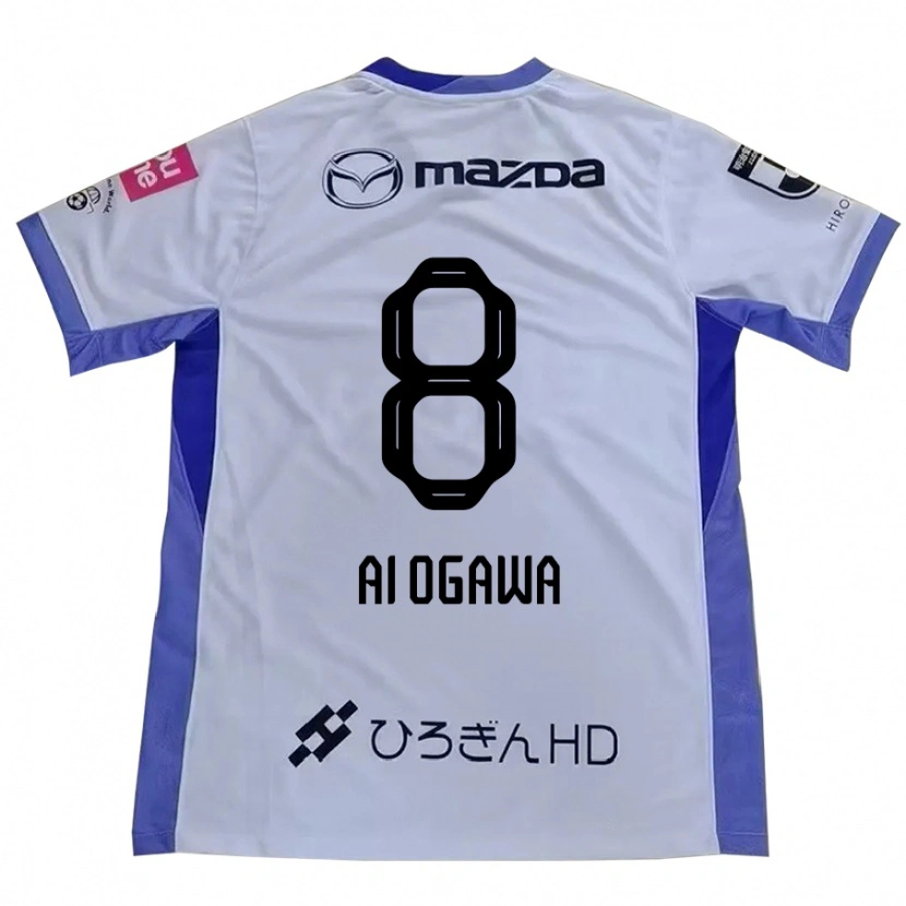 Danxen Barn Ai Ogawa #8 Vit Orange Bortatröja Matchtröjor 2025/26 Tröjor T-Tröja