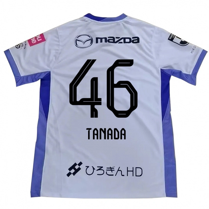 Danxen Barn Ryo Tanada #46 Vit Orange Bortatröja Matchtröjor 2025/26 Tröjor T-Tröja