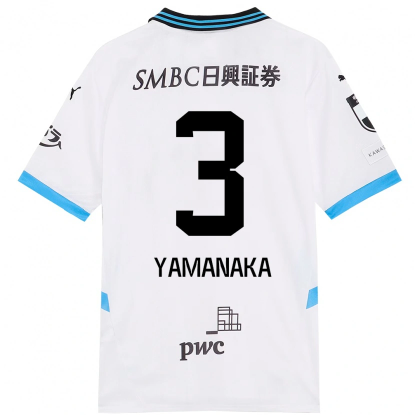 Danxen Barn Daiki Yamanaka #3 Vit Himmelsblå Bortatröja Matchtröjor 2025/26 Tröjor T-Tröja