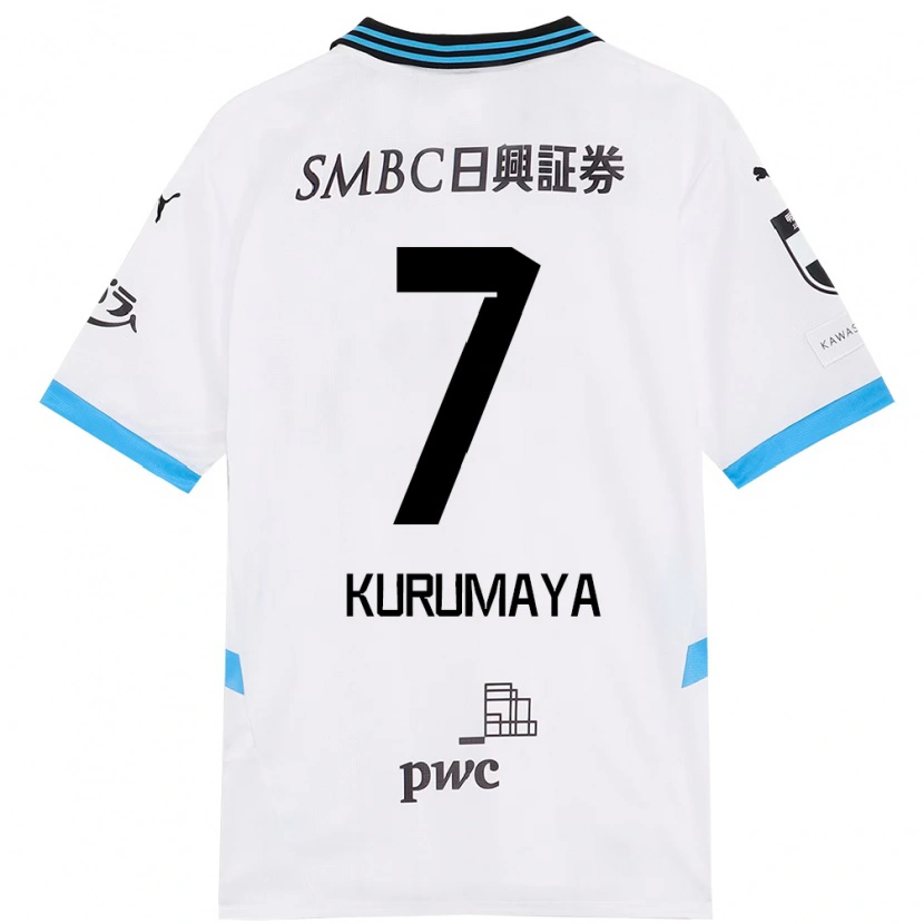 Danxen Barn Shintaro Kurumaya #7 Vit Himmelsblå Bortatröja Matchtröjor 2025/26 Tröjor T-Tröja