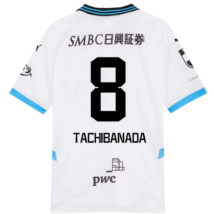 Danxen Barn Kento Tachibanada #8 Vit Himmelsblå Bortatröja Matchtröjor 2025/26 Tröjor T-Tröja