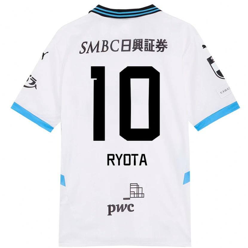 Danxen Barn Ryota Oshima #10 Vit Himmelsblå Bortatröja Matchtröjor 2025/26 Tröjor T-Tröja