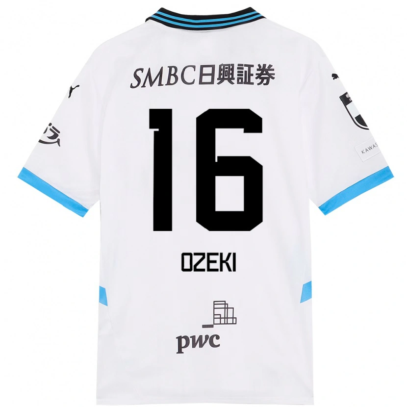 Danxen Barn Yuto Ozeki #16 Vit Himmelsblå Bortatröja Matchtröjor 2025/26 Tröjor T-Tröja