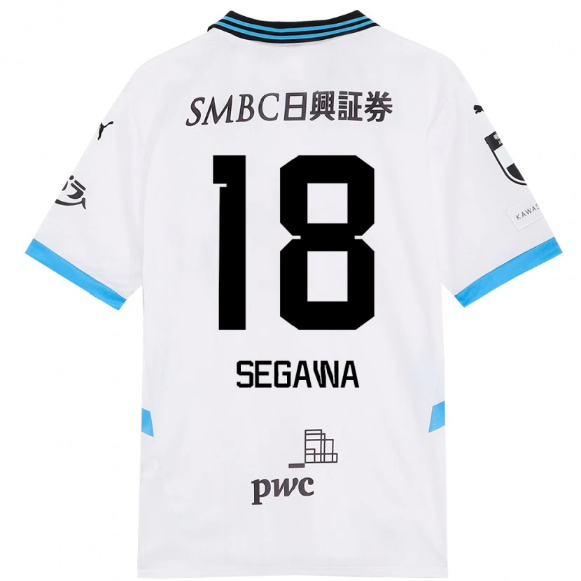 Danxen Barn Yusuke Segawa #18 Vit Himmelsblå Bortatröja Matchtröjor 2025/26 Tröjor T-Tröja