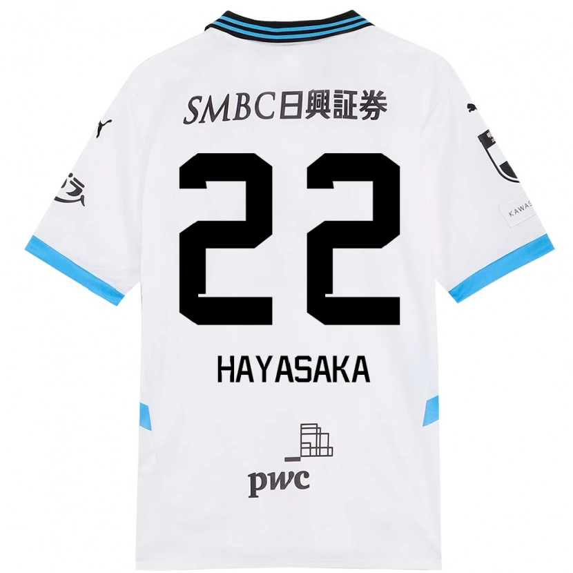 Danxen Barn Yuki Hayasaka #22 Vit Himmelsblå Bortatröja Matchtröjor 2025/26 Tröjor T-Tröja