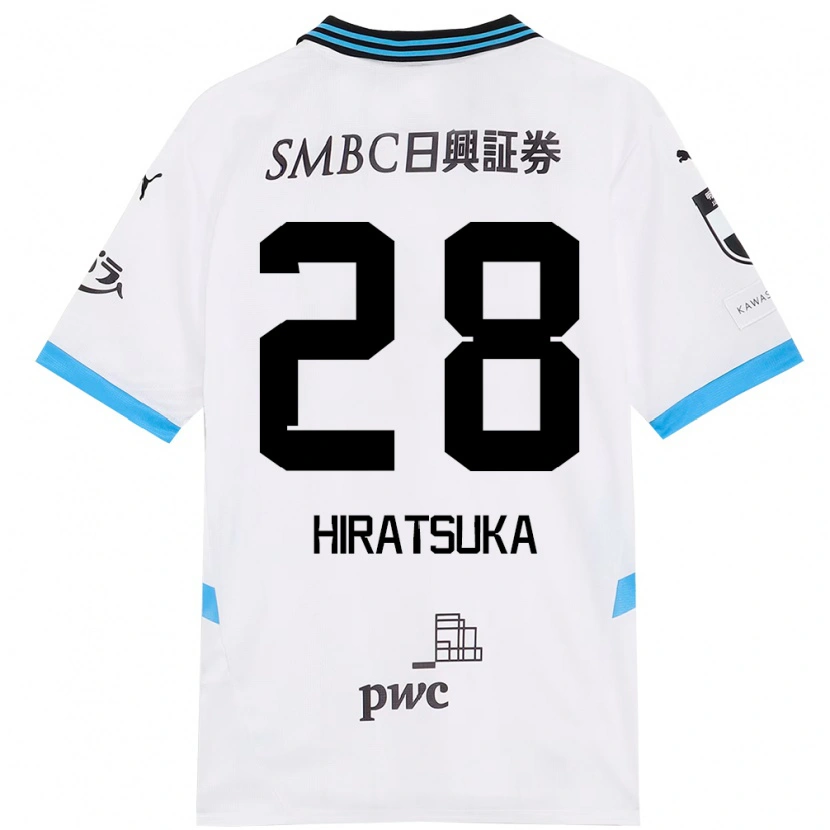 Danxen Barn Hayato Hiratsuka #28 Vit Himmelsblå Bortatröja Matchtröjor 2025/26 Tröjor T-Tröja