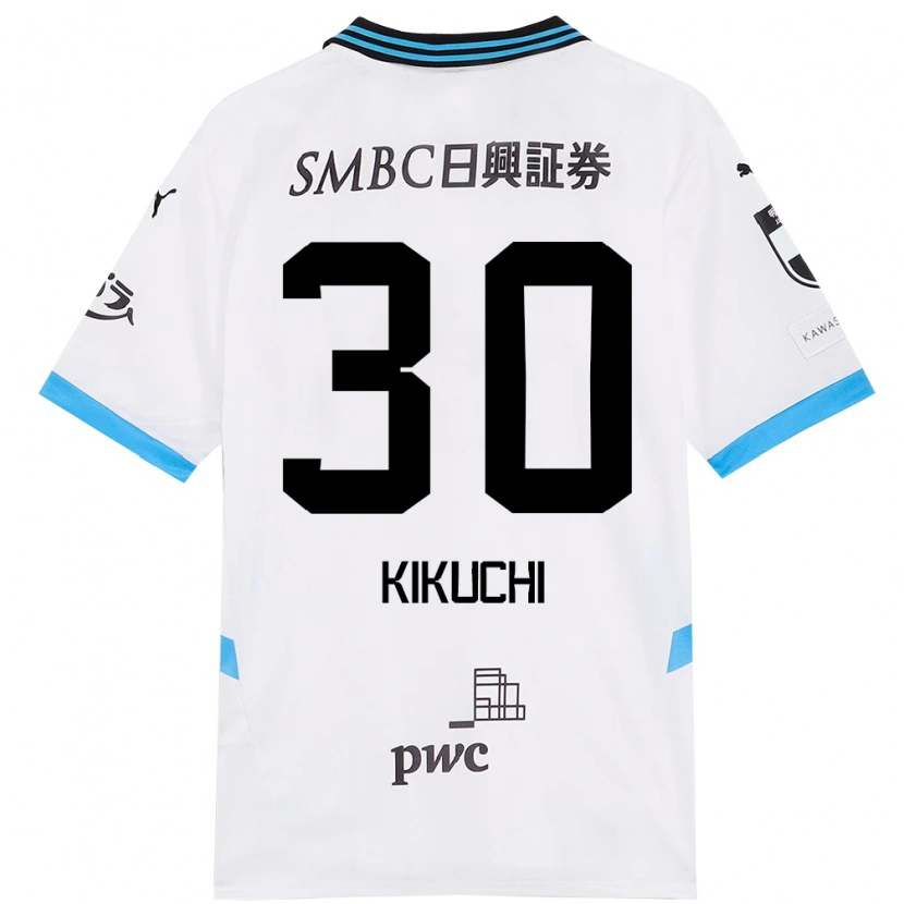 Danxen Barn Kyo Kikuchi #30 Vit Himmelsblå Bortatröja Matchtröjor 2025/26 Tröjor T-Tröja