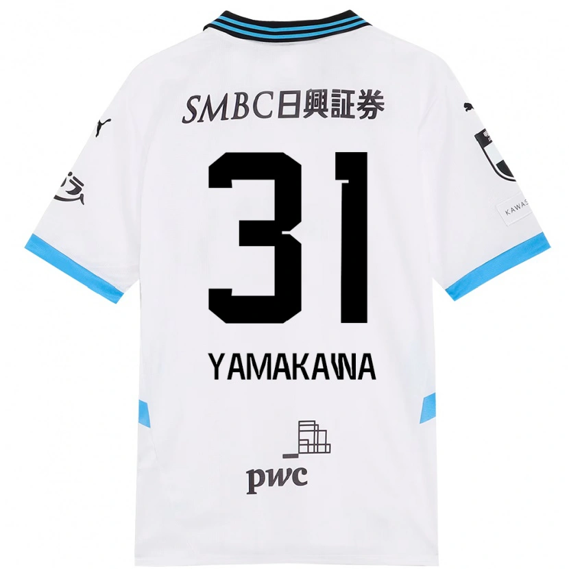 Danxen Barn Yohei Yamakawa #31 Vit Himmelsblå Bortatröja Matchtröjor 2025/26 Tröjor T-Tröja