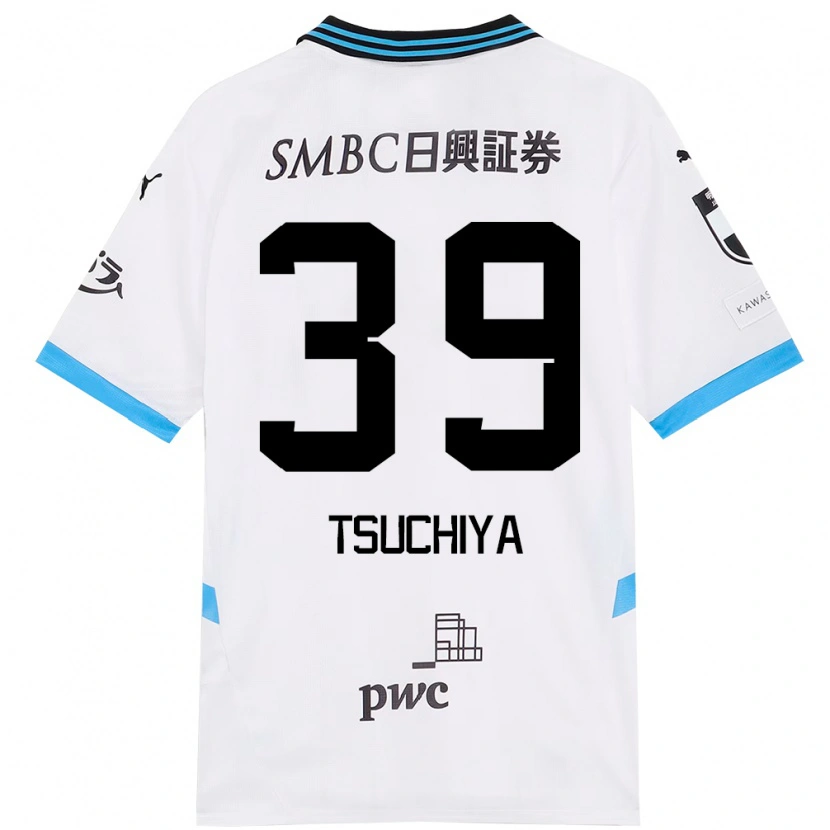 Danxen Barn Kaito Tsuchiya #39 Vit Himmelsblå Bortatröja Matchtröjor 2025/26 Tröjor T-Tröja