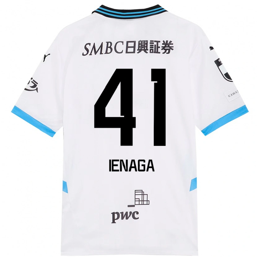 Danxen Barn Akihiro Ienaga #41 Vit Himmelsblå Bortatröja Matchtröjor 2025/26 Tröjor T-Tröja