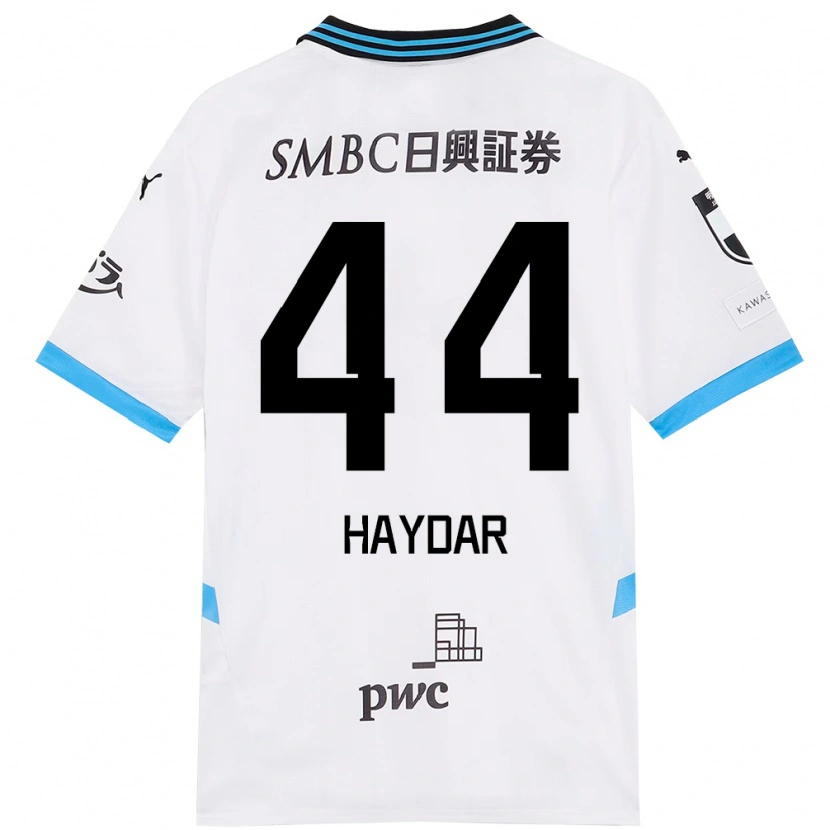 Danxen Barn César Haydar #44 Vit Himmelsblå Bortatröja Matchtröjor 2025/26 Tröjor T-Tröja