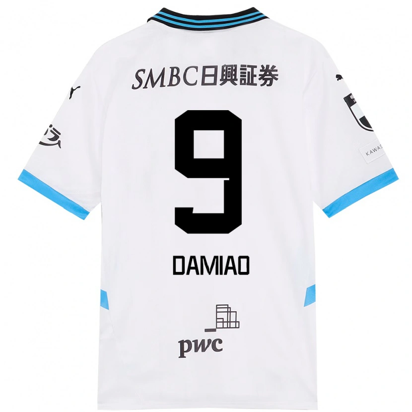Danxen Barn Leandro Damiao #9 Vit Himmelsblå Bortatröja Matchtröjor 2025/26 Tröjor T-Tröja