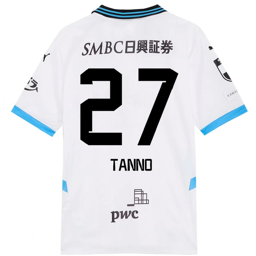 Danxen Barn Kenta Tanno #27 Vit Himmelsblå Bortatröja Matchtröjor 2025/26 Tröjor T-Tröja