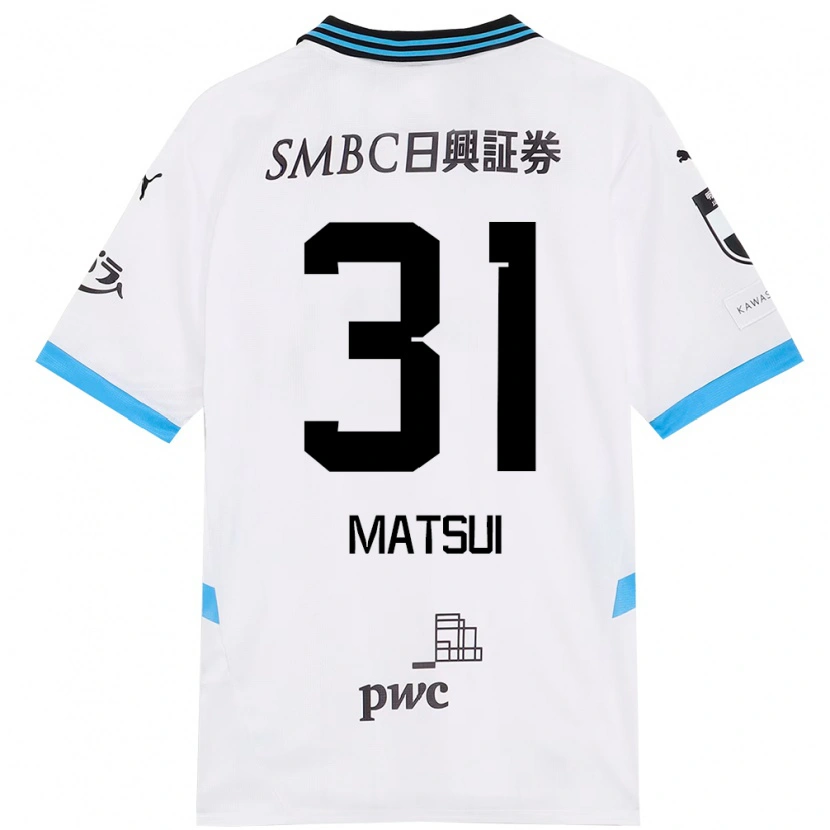 Danxen Barn Renji Matsui #31 Vit Himmelsblå Bortatröja Matchtröjor 2025/26 Tröjor T-Tröja