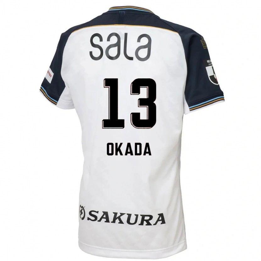 Danxen Barn Kosei Okada #13 Vit Svart Bortatröja Matchtröjor 2025/26 Tröjor T-Tröja