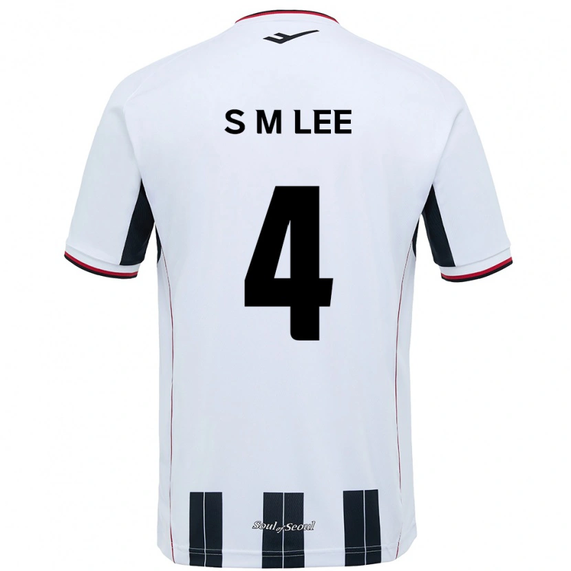 Danxen Barn Sang-Min Lee #4 Vit Svart Bortatröja Matchtröjor 2025/26 Tröjor T-Tröja