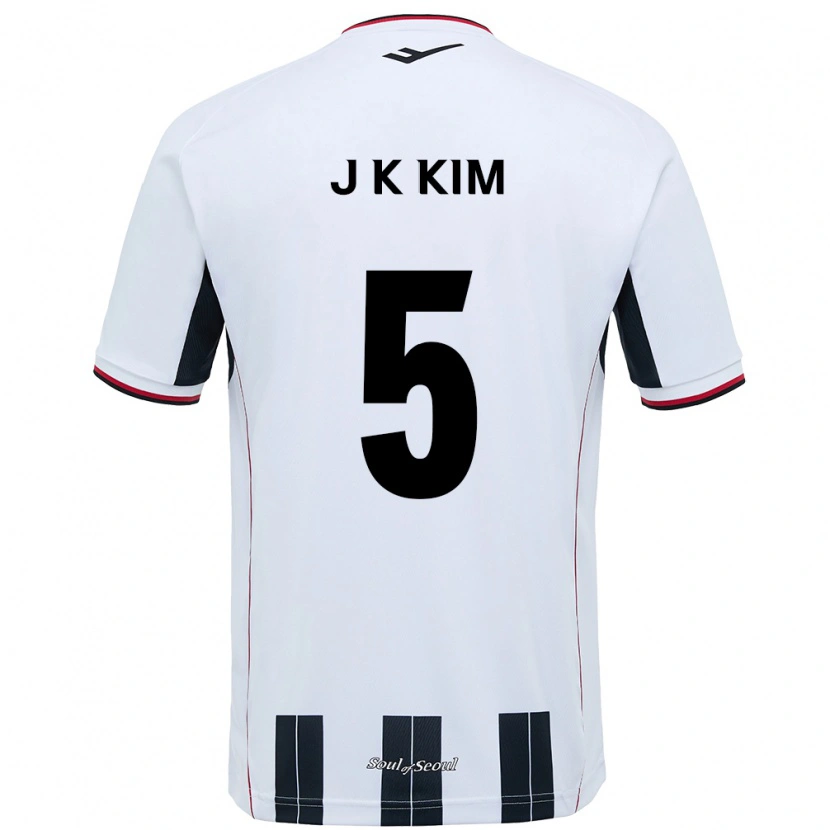 Danxen Barn Jae-Kang Kim #5 Vit Svart Bortatröja Matchtröjor 2025/26 Tröjor T-Tröja