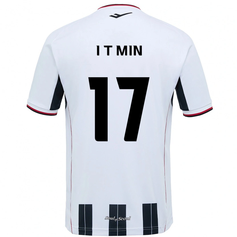 Danxen Barn Tae-In Min #17 Vit Svart Bortatröja Matchtröjor 2025/26 Tröjor T-Tröja