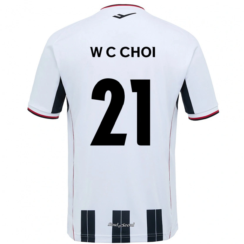 Danxen Barn Cheol-Won Choi #21 Vit Svart Bortatröja Matchtröjor 2025/26 Tröjor T-Tröja