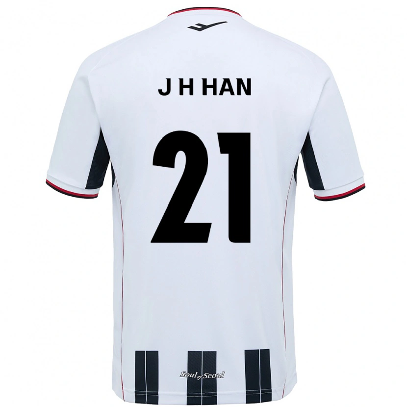 Danxen Barn Jun-Hee Han #21 Vit Svart Bortatröja Matchtröjor 2025/26 Tröjor T-Tröja