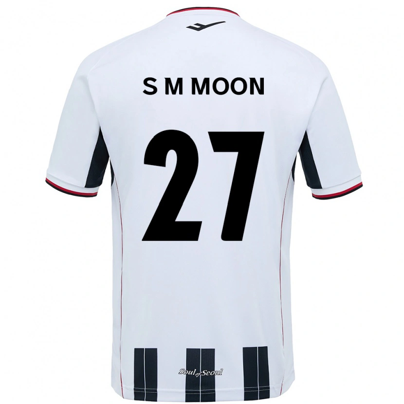 Danxen Barn Seon-Min Moon #27 Vit Svart Bortatröja Matchtröjor 2025/26 Tröjor T-Tröja