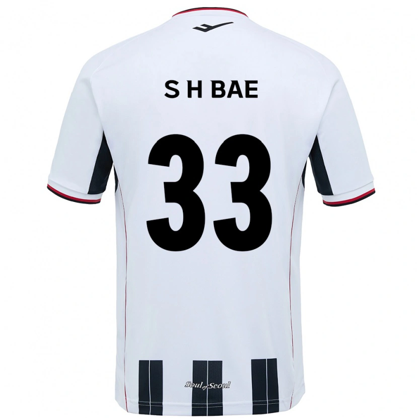 Danxen Barn Hyun-Seo Bae #33 Vit Svart Bortatröja Matchtröjor 2025/26 Tröjor T-Tröja