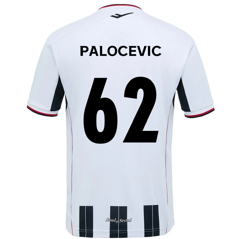 Danxen Barn Aleksandar Palocevic #62 Vit Svart Bortatröja Matchtröjor 2025/26 Tröjor T-Tröja