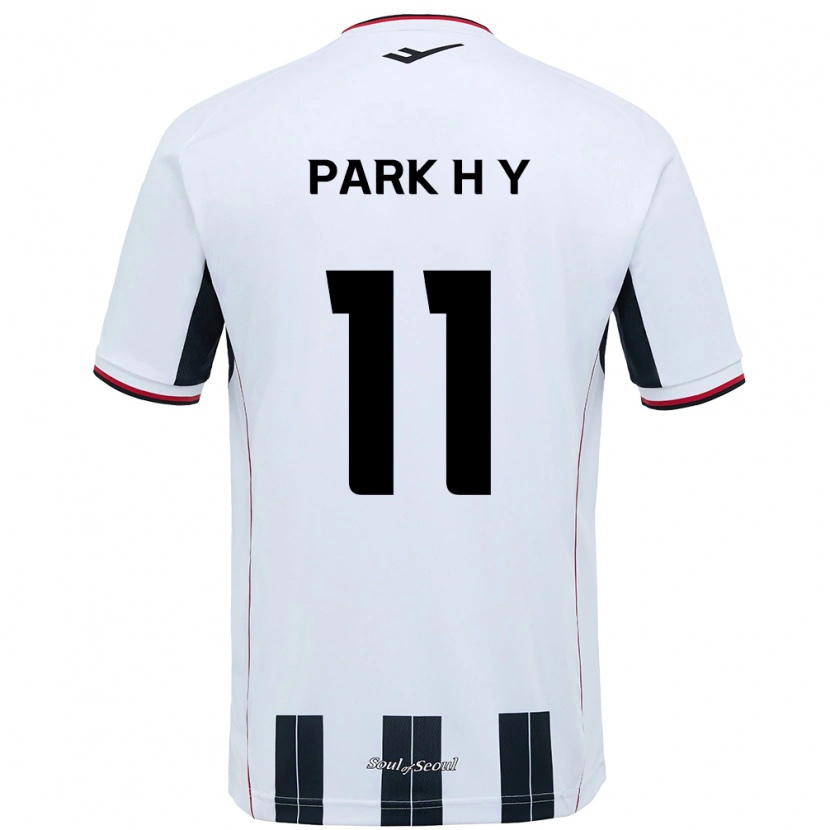 Danxen Barn Park Hee-Young #11 Vit Svart Bortatröja Matchtröjor 2025/26 Tröjor T-Tröja
