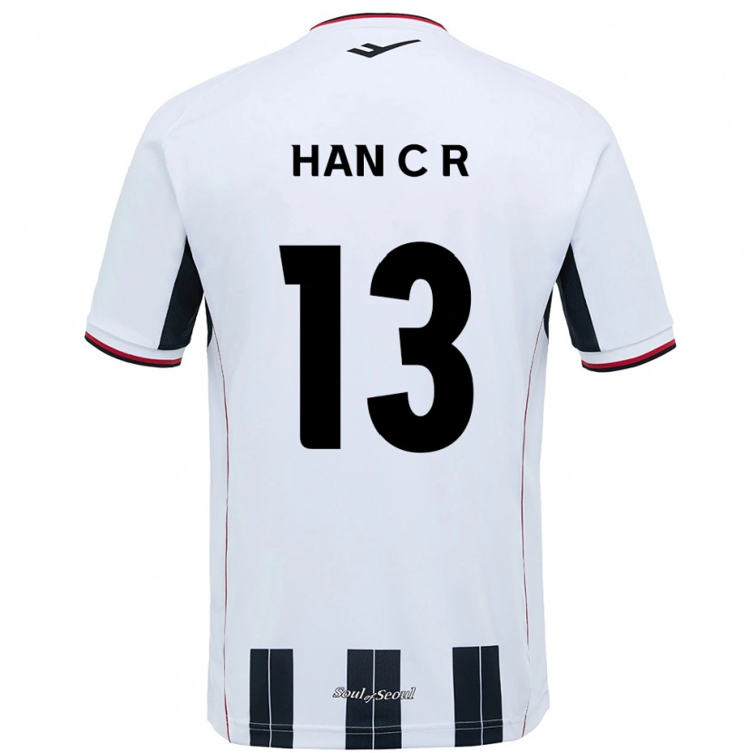 Danxen Barn Han Chae-Rin #13 Vit Svart Bortatröja Matchtröjor 2025/26 Tröjor T-Tröja