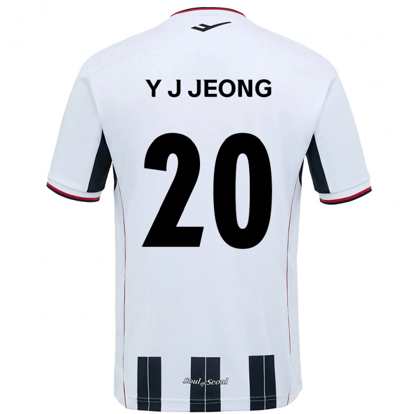 Danxen Barn Jeong Yu-Jin #20 Vit Svart Bortatröja Matchtröjor 2025/26 Tröjor T-Tröja
