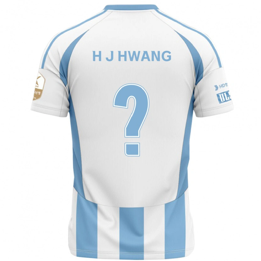 Danxen Barn Jeong-Ho Hwang #0 Vit Himmelsblå Bortatröja Matchtröjor 2025/26 Tröjor T-Tröja