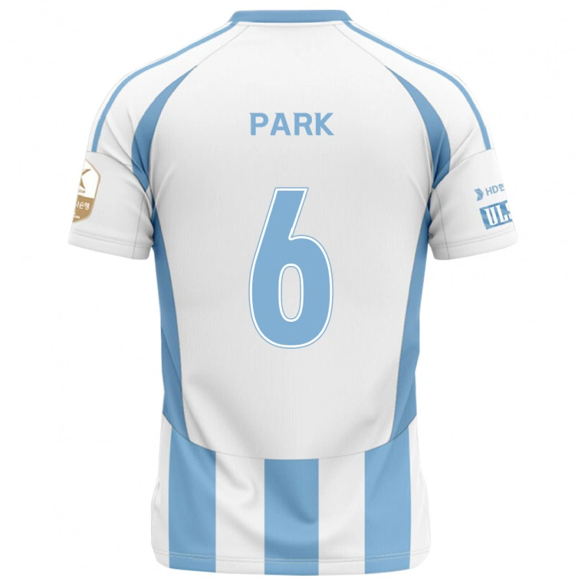 Danxen Barn Jun Park #6 Vit Himmelsblå Bortatröja Matchtröjor 2025/26 Tröjor T-Tröja