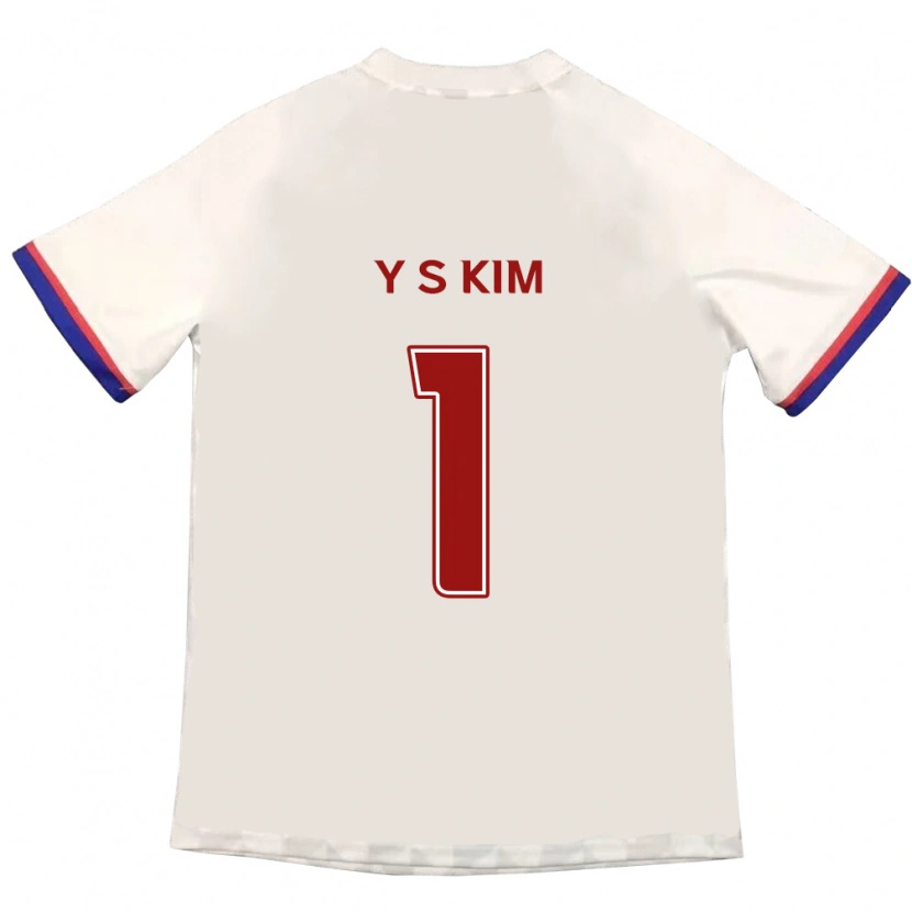 Danxen Barn Seong-Yoon Kim #1 Off-White Röd Bortatröja Matchtröjor 2025/26 Tröjor T-Tröja