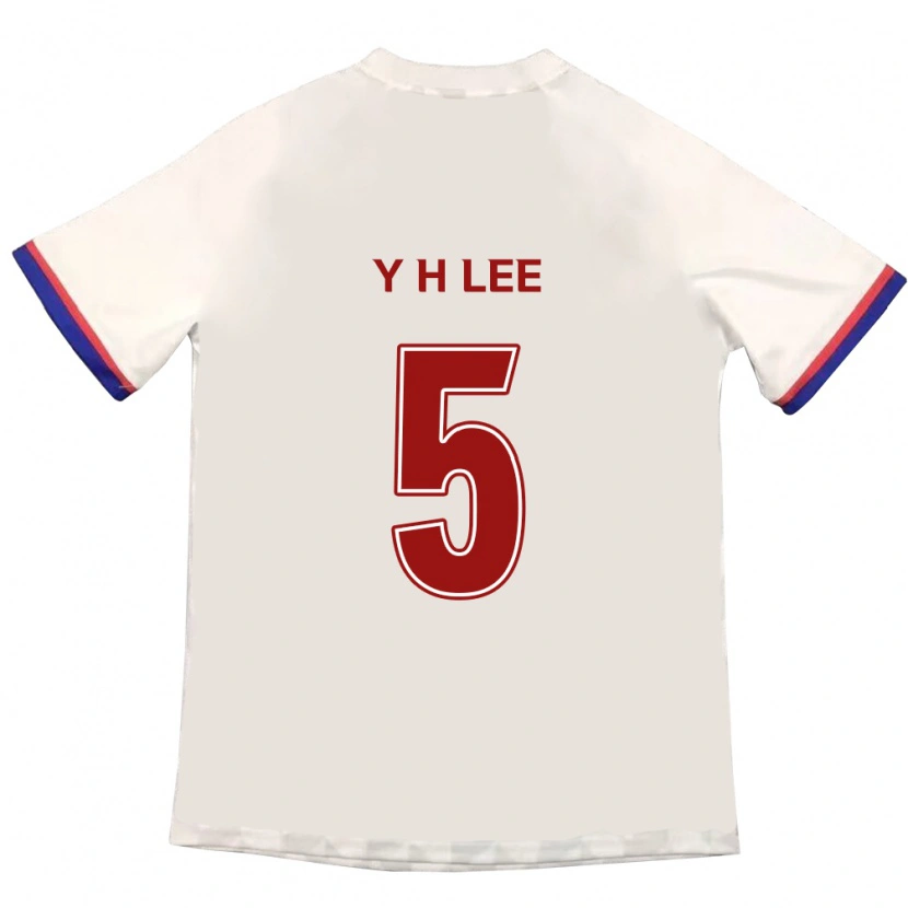 Danxen Barn Hyeon-Yong Lee #5 Off-White Röd Bortatröja Matchtröjor 2025/26 Tröjor T-Tröja