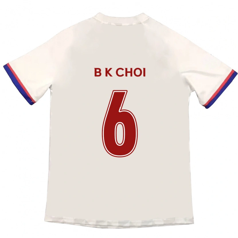 Danxen Barn Kyu-Baek Choi #6 Off-White Röd Bortatröja Matchtröjor 2025/26 Tröjor T-Tröja