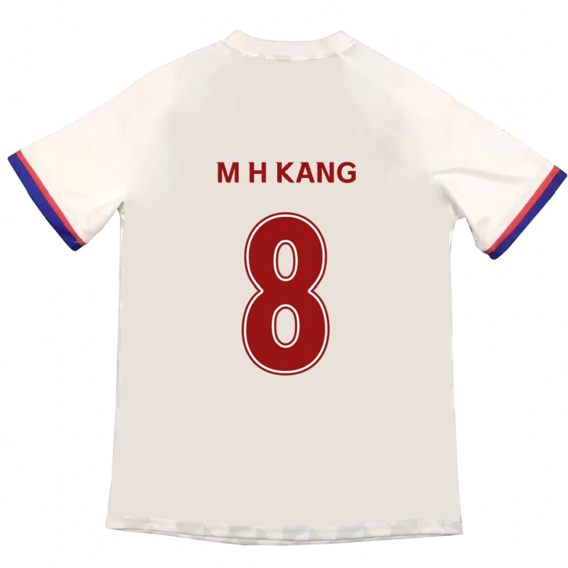 Danxen Barn Ho-Min Kang #8 Off-White Röd Bortatröja Matchtröjor 2025/26 Tröjor T-Tröja